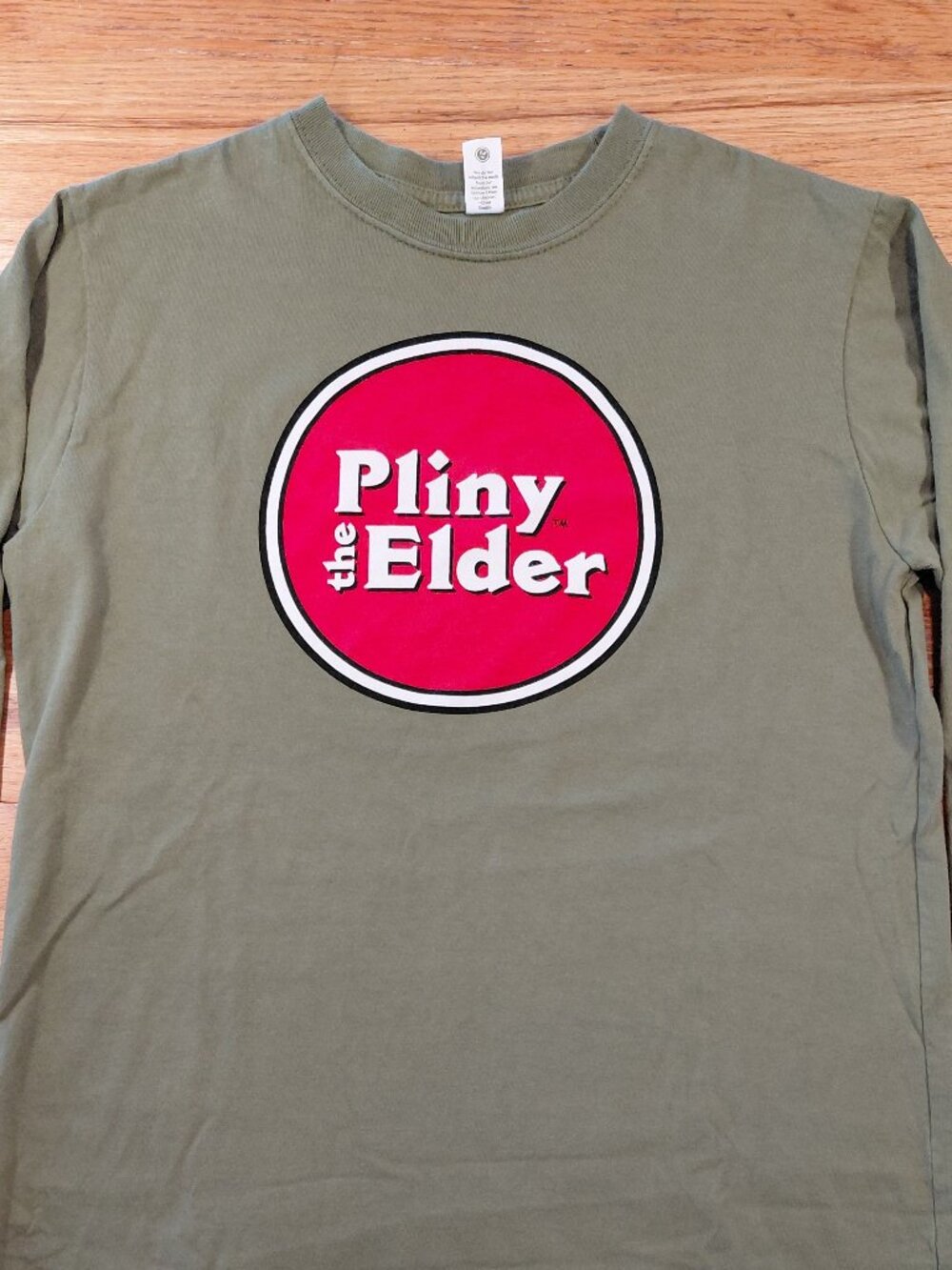 Pliny The Elder Mens Long Sleeve T-shirt Medium Army Green